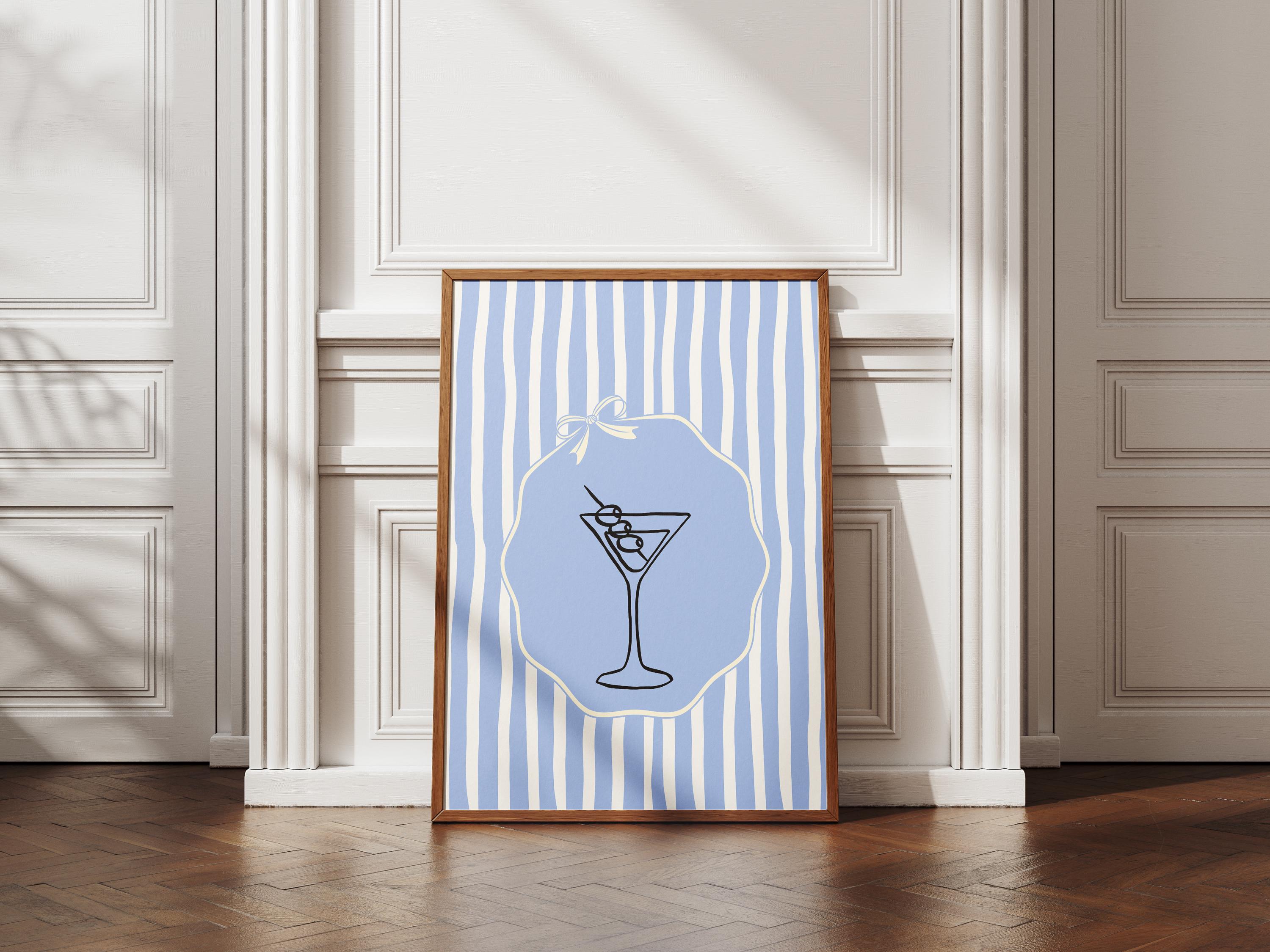 patent wall art set of 3 – martini wall art, disco ball print, lucky scoop, how lucky are we [Digital File]