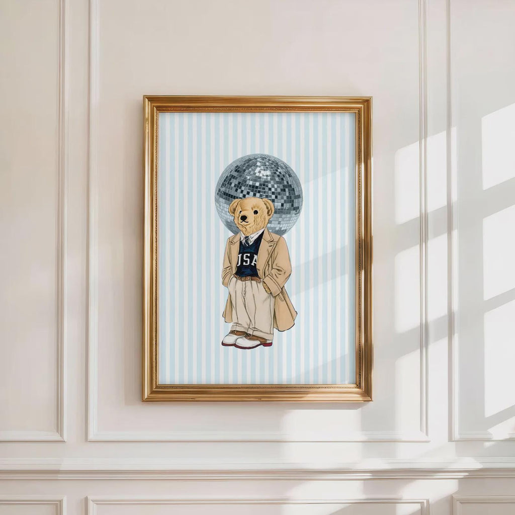 Bear Set of 3 Wall Art Posters, Fashion Magazine Poster, Vintage Fashion Magazine Poster, Old Ralph Lauren - [Digital Files]