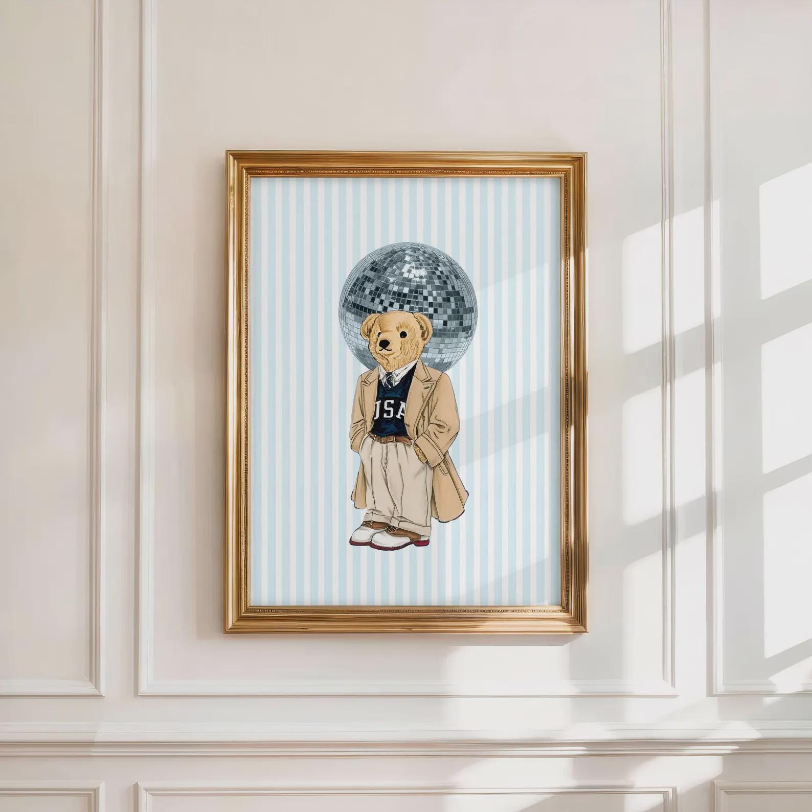 Bear Set of 3 Wall Art Posters, Fashion Magazine Poster, Vintage Fashion Magazine Poster, Old Ralph Lauren - [Digital Files]