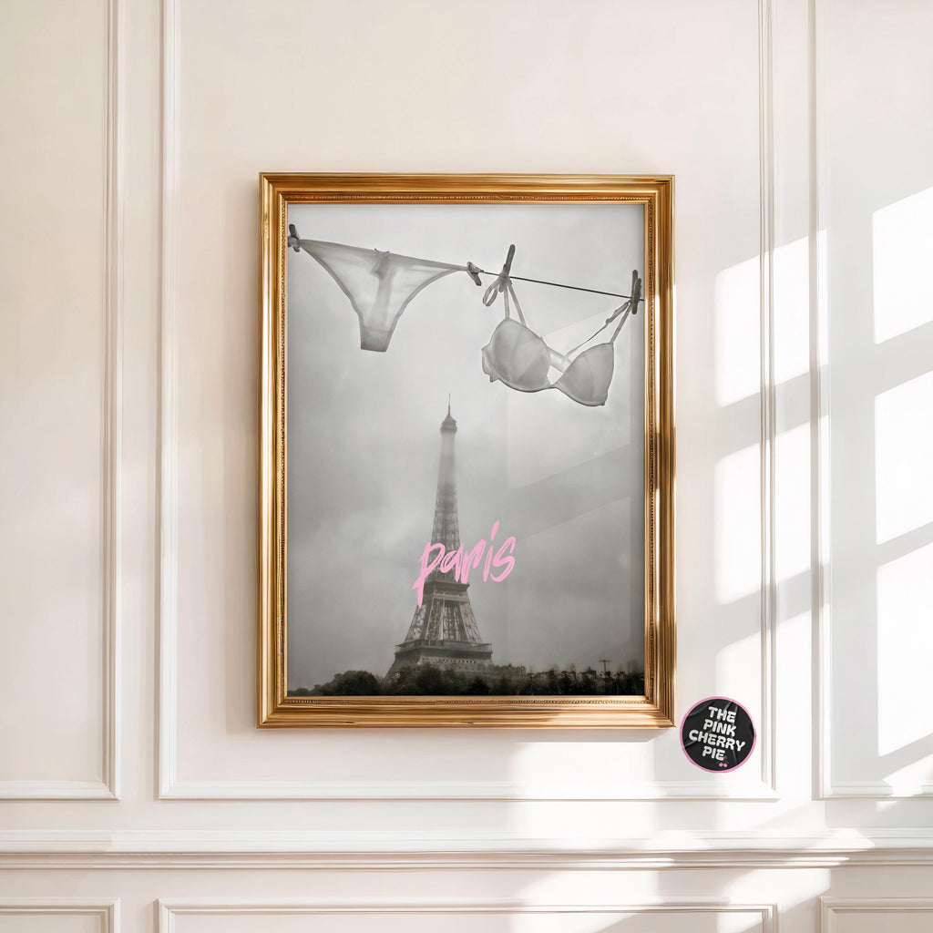 Eiffel Tower Print, Paris Black and White Wall Art, Vintage Print, Photography Prints, Museum Quality Photo Art Print [Digital Download]