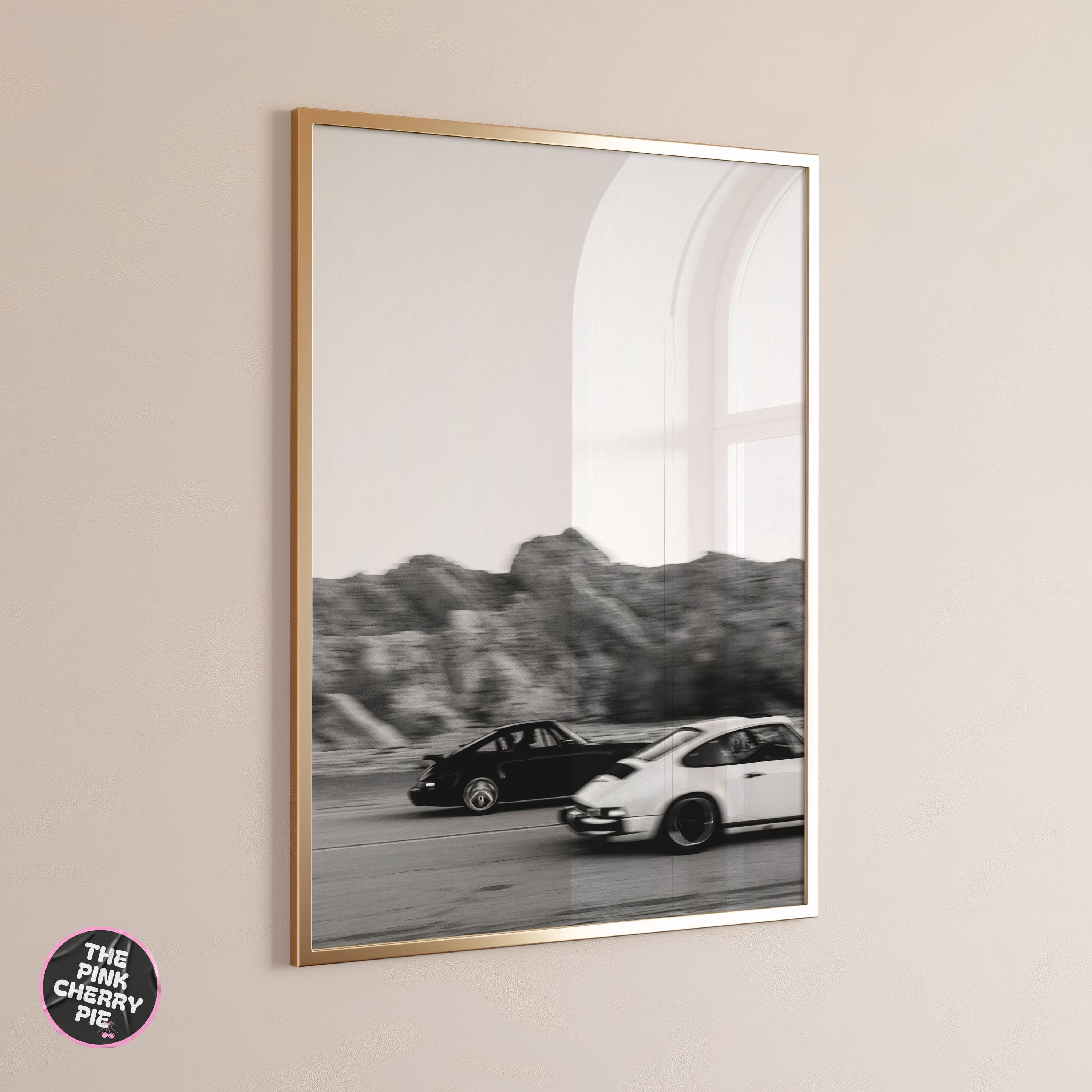 Racing Porsche 911 Print, Vintage Porsche Black and White Wall Art, Vintage Print, Automotive Photography Prints - Semi-Glossy Paper Print