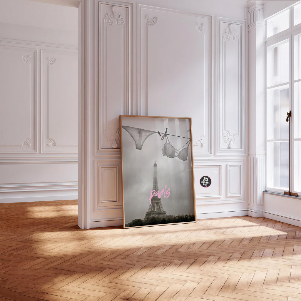 Eiffel Tower Print, Paris Black and White Wall Art, Vintage Print, Photography Prints, Museum Quality Photo Art Print [Digital Download]