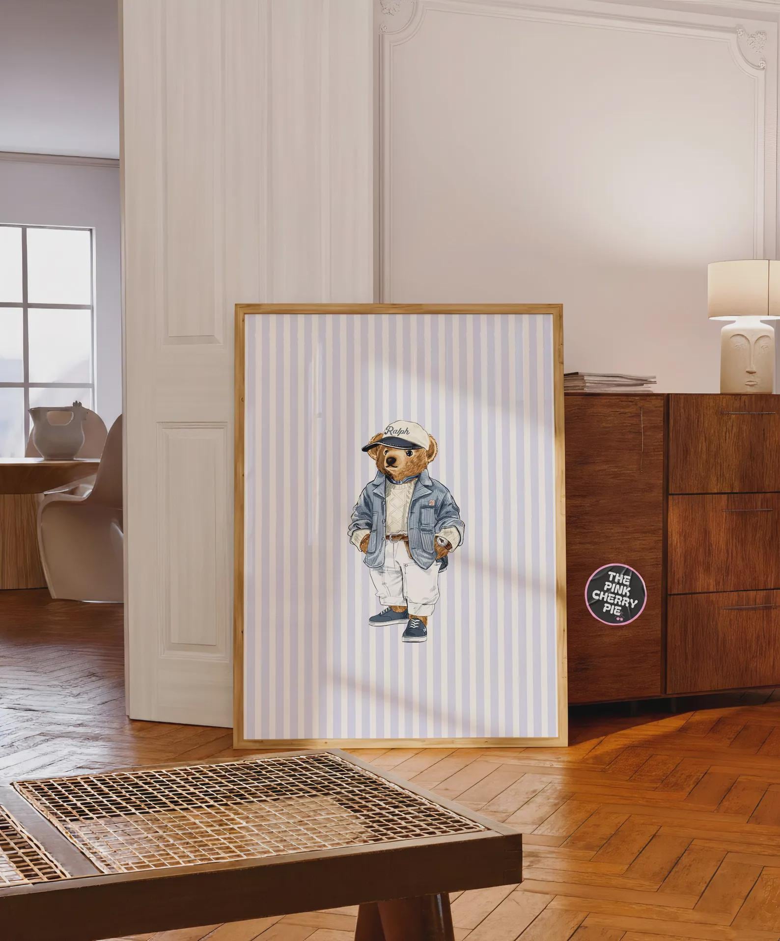 Bear Set of 3 Wall Art Posters, Fashion Magazine Poster, Vintage Fashion Magazine Poster, Old Ralph Lauren - [Digital Files]