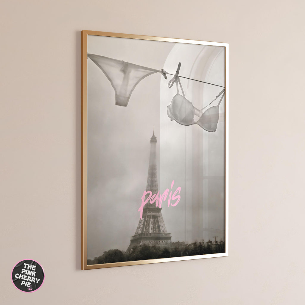 Eiffel Tower Print, Paris Black and White Wall Art, Vintage Print, Photography Prints, Museum Quality Photo Art Print [Digital Download]