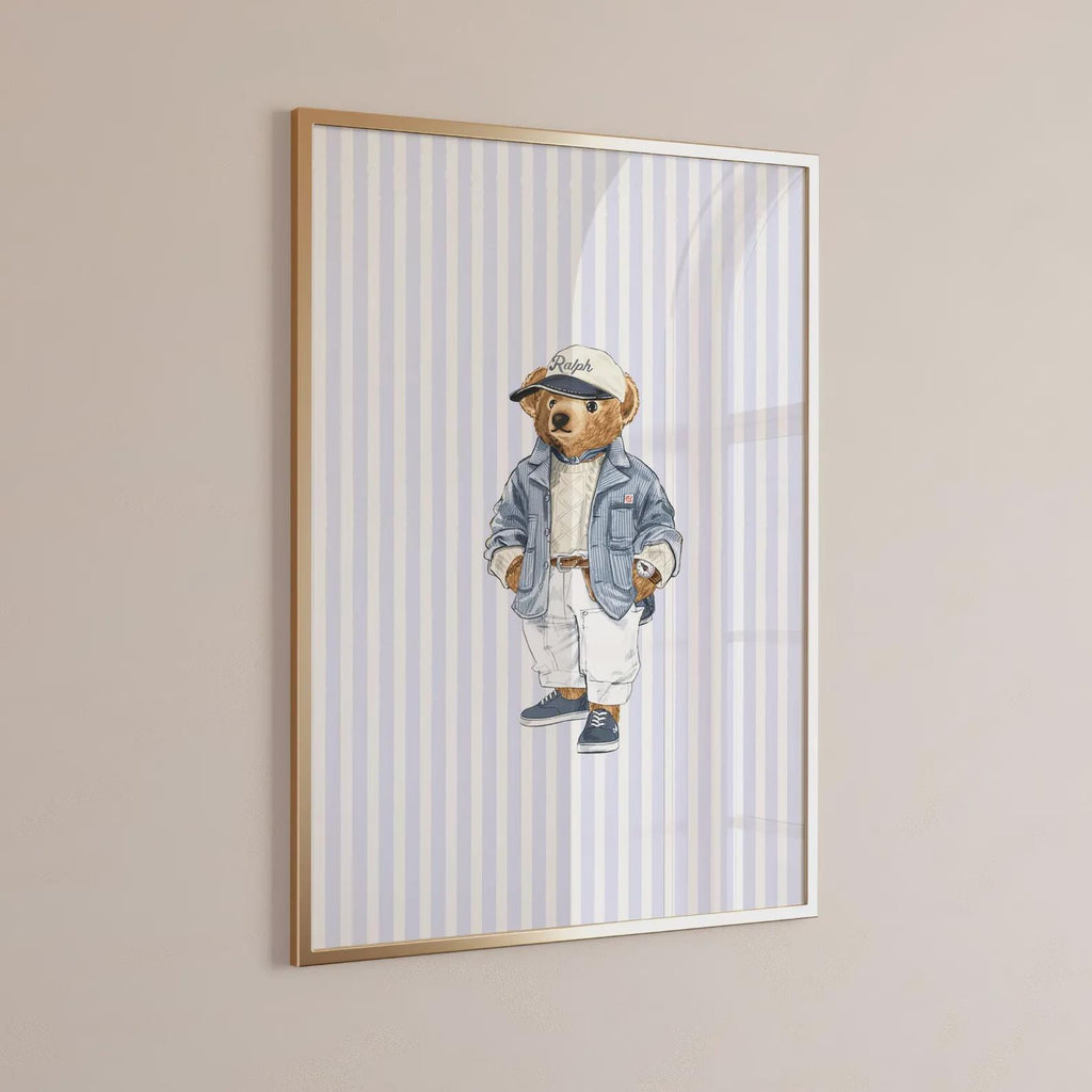 Bear Set of 3 Wall Art Posters, Fashion Magazine Poster, Vintage Fashion Magazine Poster, Old Ralph Lauren - [Digital Files]