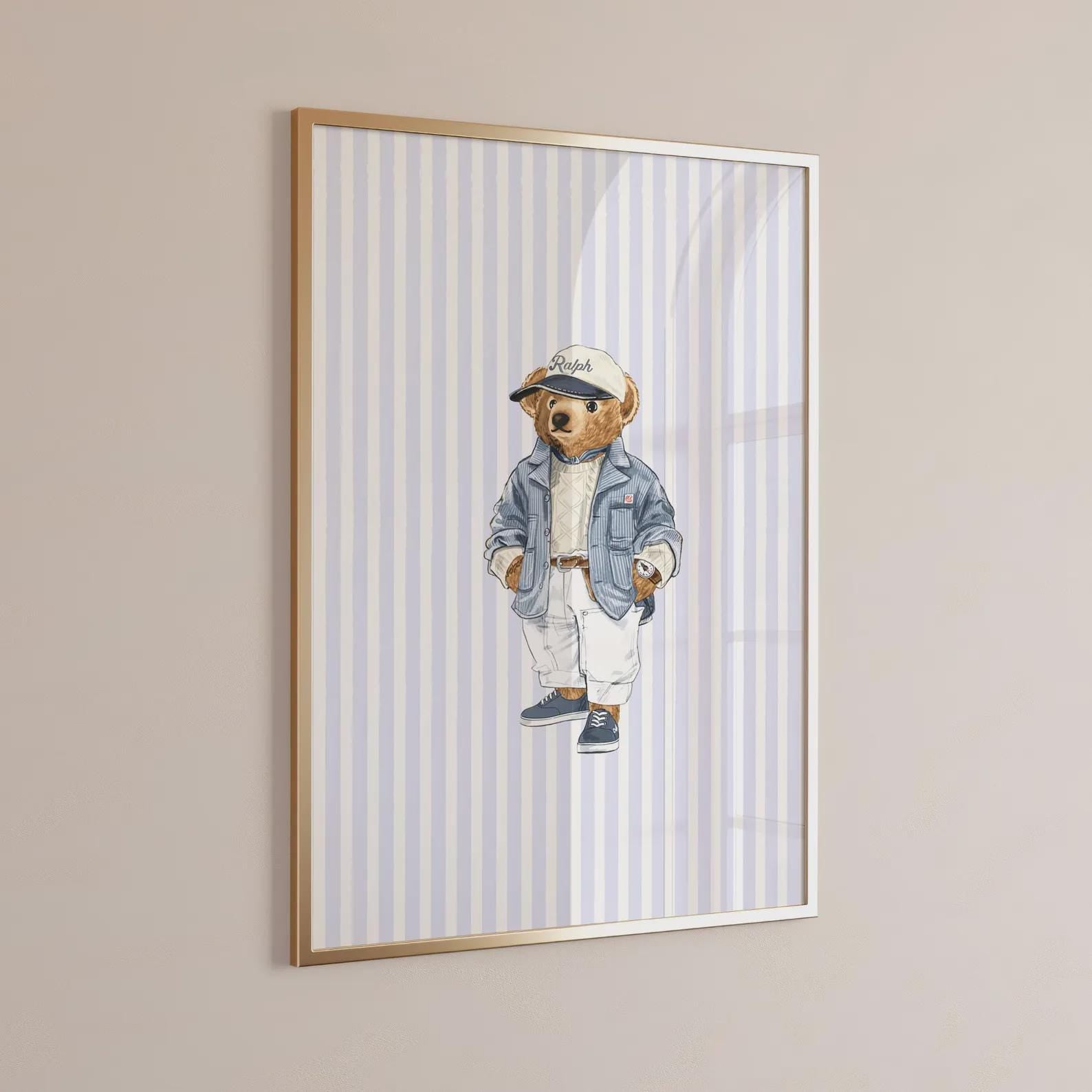 Bear Set of 3 Wall Art Posters, Fashion Magazine Poster, Vintage Fashion Magazine Poster, Old Ralph Lauren - [Digital Files]