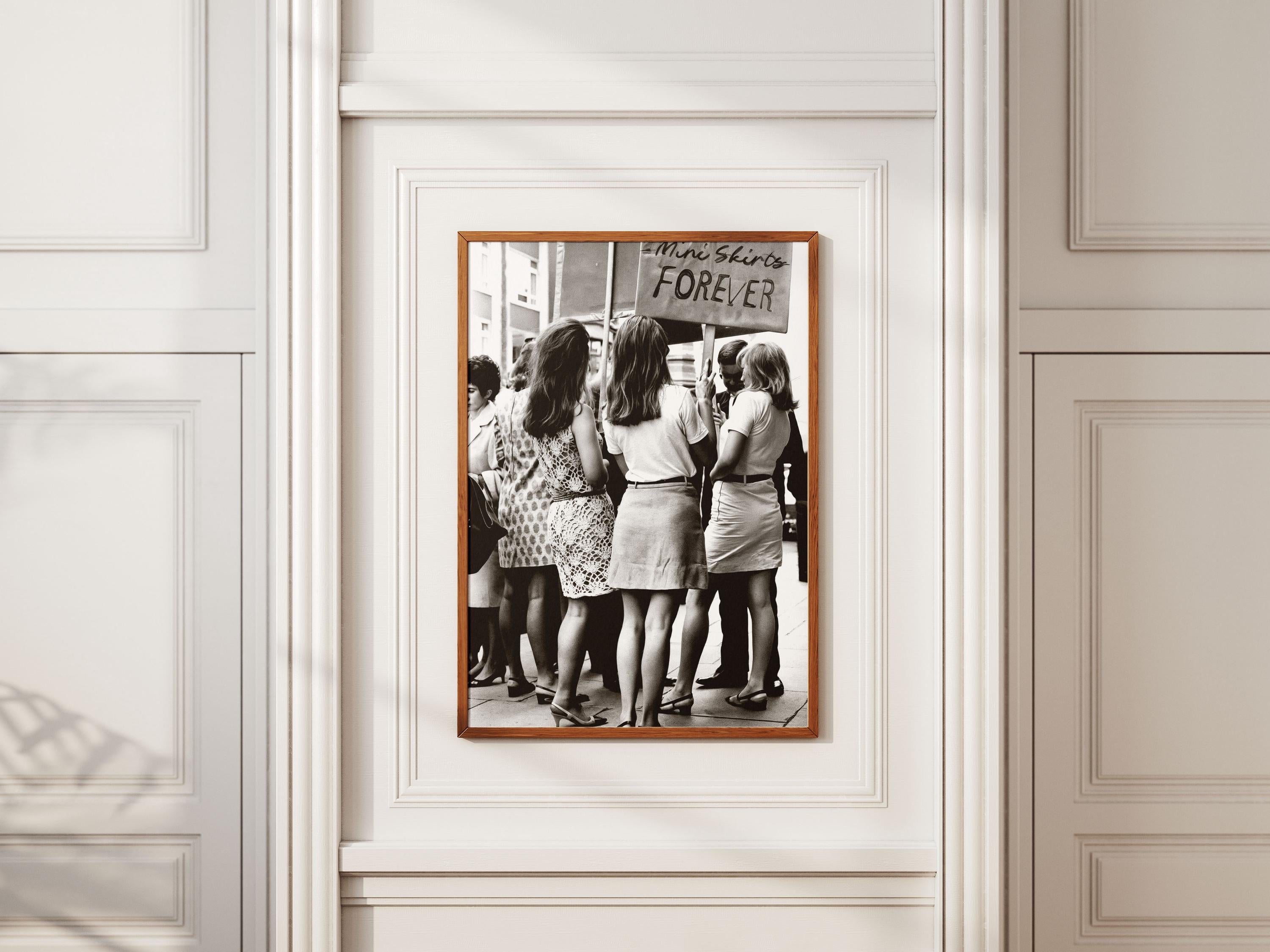 Mini Skirts Forever, 1960s Fashion Poster, Feminist Protest, Women Fashion, Fashion photography, Women's Day Gift, Retro Fashion Art